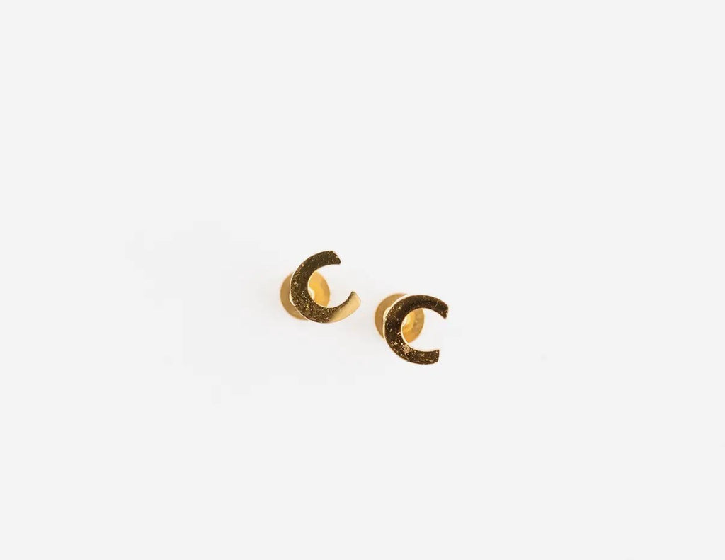 INITIAL STUD EARRINGS