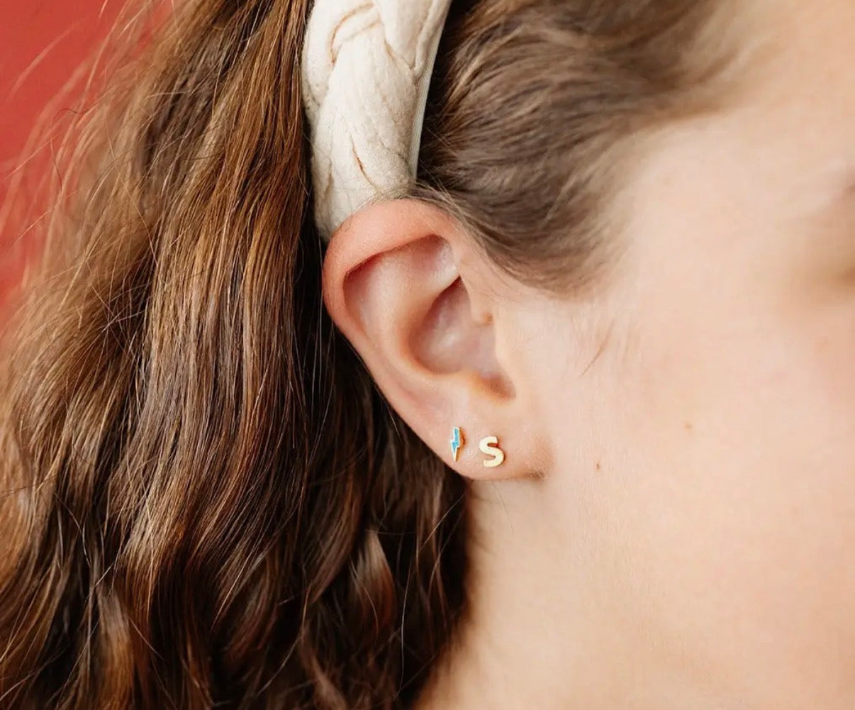 INITIAL STUD EARRINGS