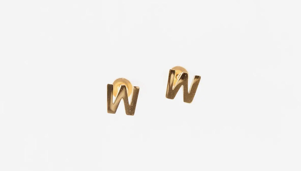 INITIAL STUD EARRINGS
