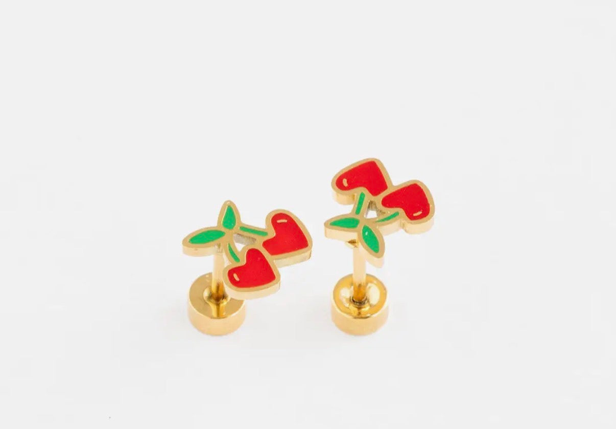CHERRIES STUD EARRINGS