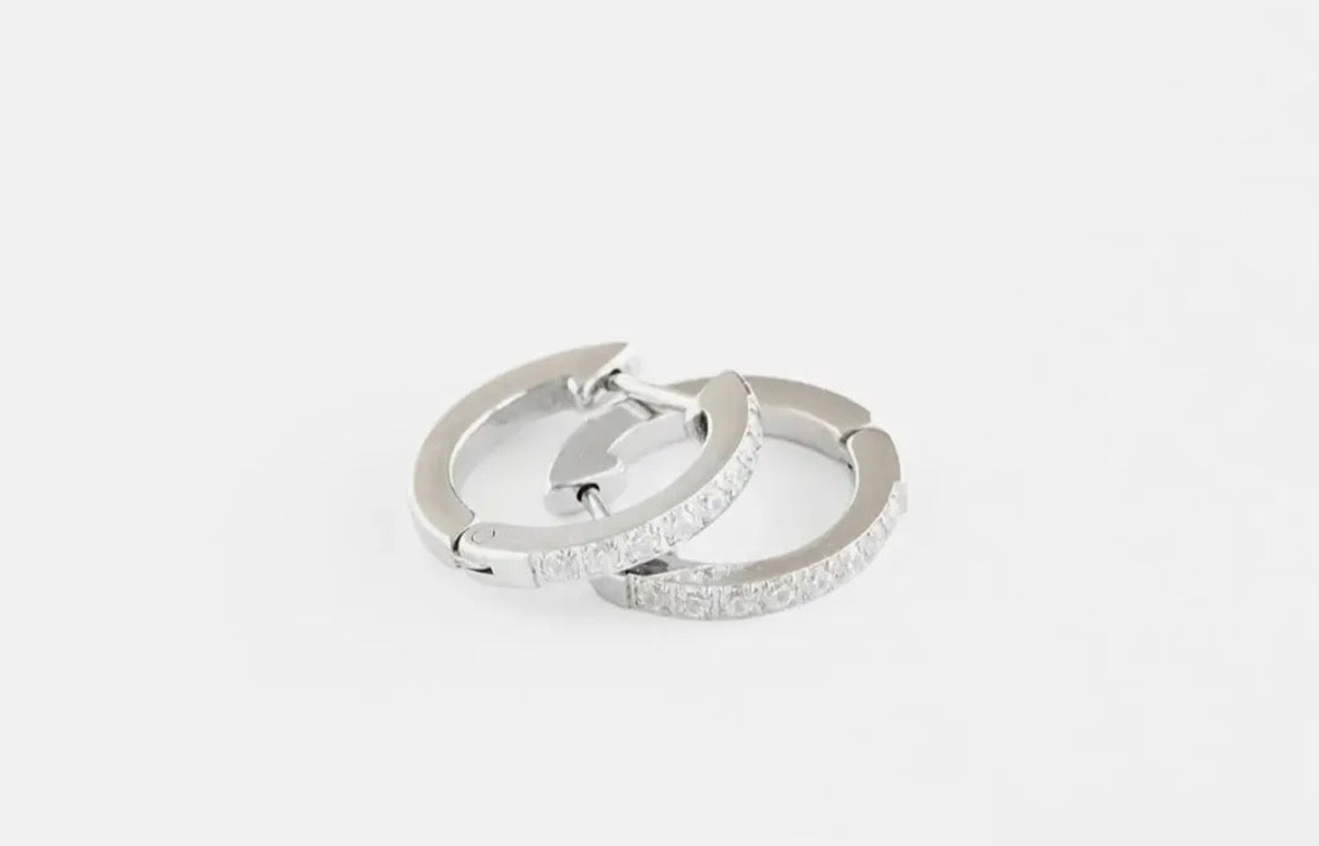 GEM HOOP EARRING