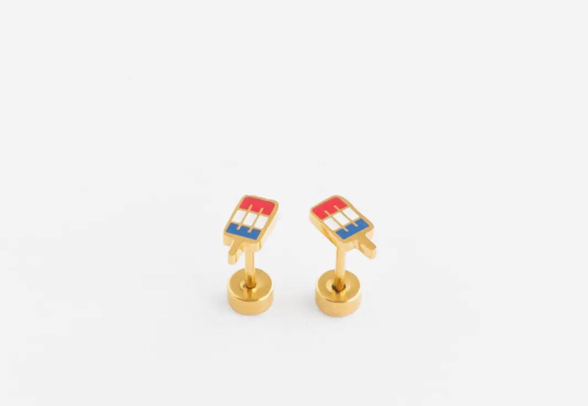 PATRIOTIC POP STUD EARRING