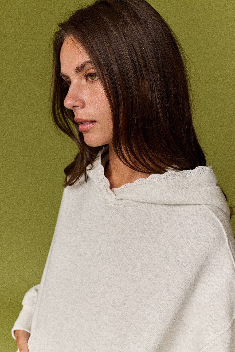 Lounge Hoodie w/ Lace Detail