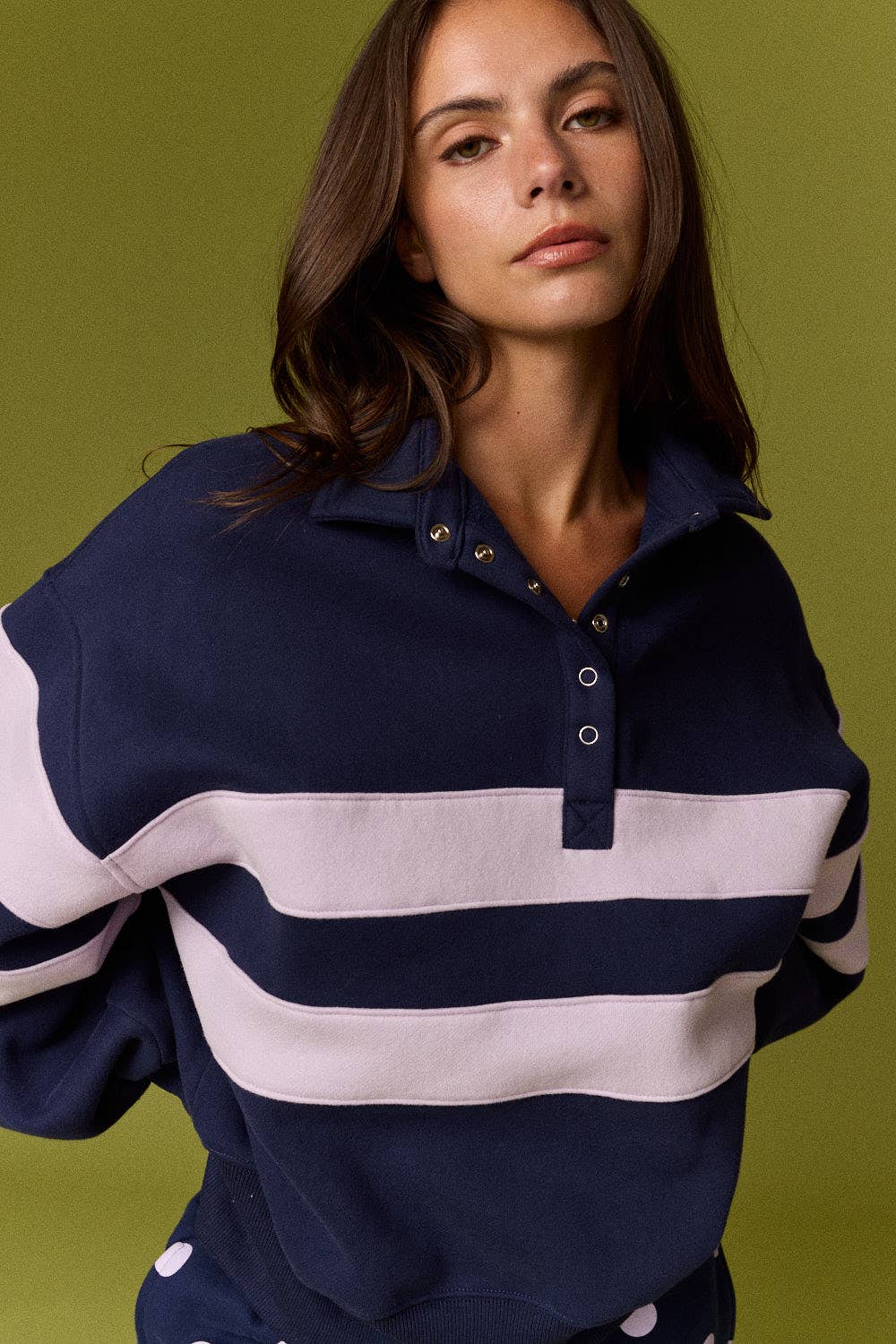 Stripe Rugby Pullover