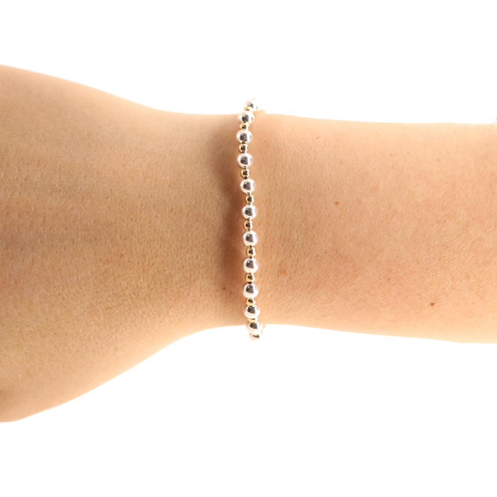 Mini Katy Bracelet in Silver with Gold